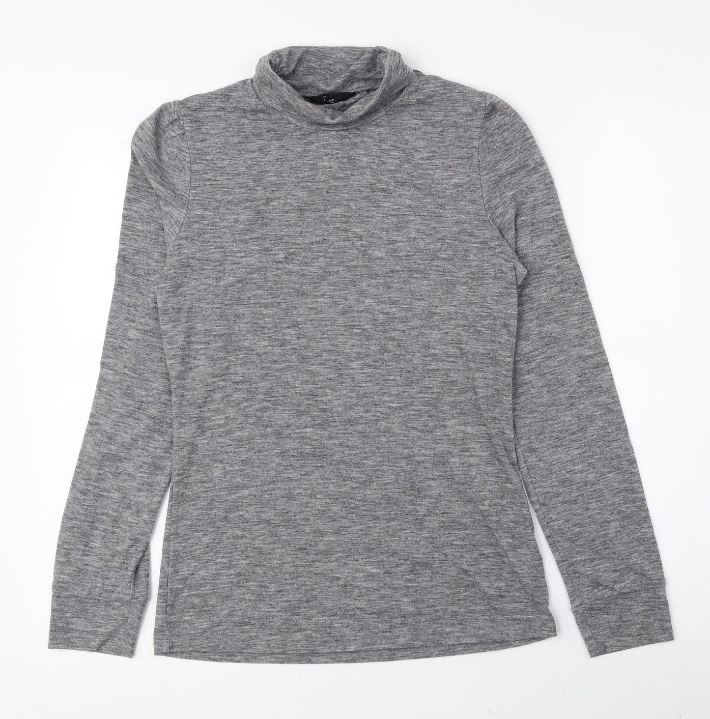 NEXT Womens Grey Roll Neck Polyester Pullover Jumper Size 6