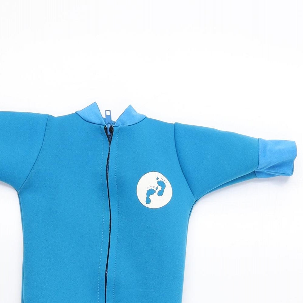 Twobarefeet Boys Blue Polyester Leotard One-Piece One Size Zip - Wetsuit
