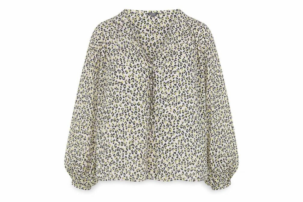 Topshop Womens Multicoloured Animal Print Polyester Basic Blouse Size 10 V-Neck - Leopard Print