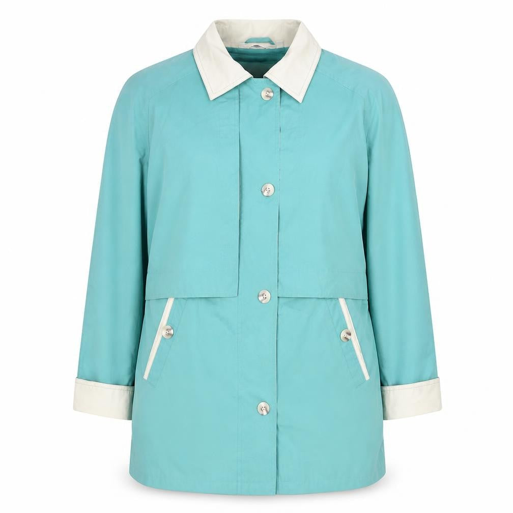 Damart Womens Green Jacket Size 14 Button