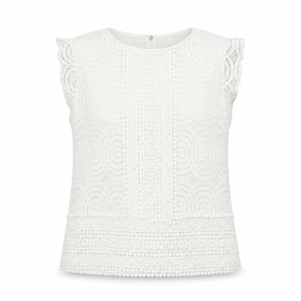 Apricot Womens White Polyamide Basic Tank Size 10 Round Neck
