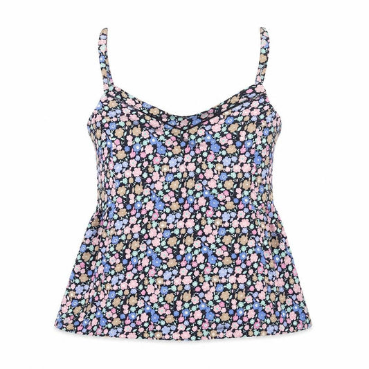 Marks and Spencer Womens Blue Floral Viscose Camisole Tank Size 8 V-Neck