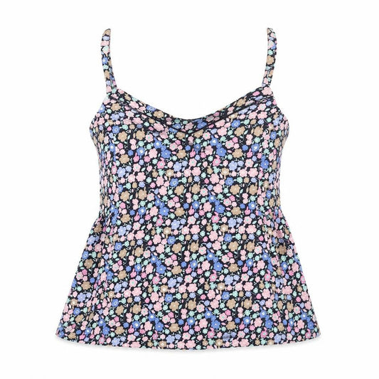 Marks and Spencer Womens Blue Floral Viscose Camisole Tank Size 8 V-Neck