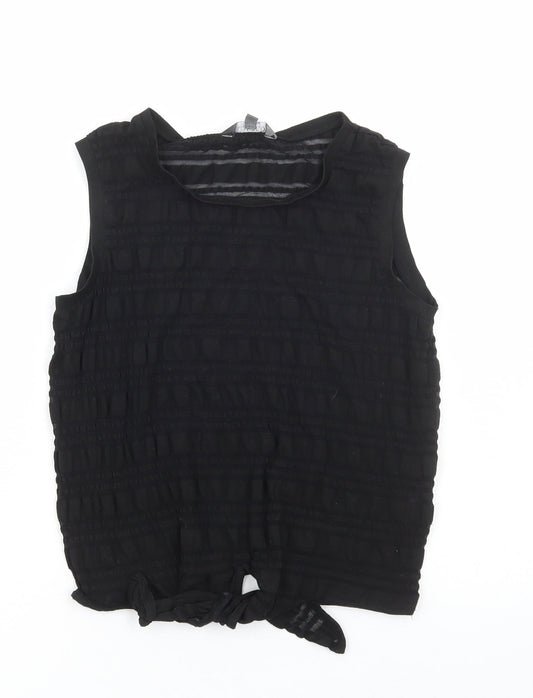 Limited Collection Womens Black Polyester Basic Tank Size 14 Round Neck