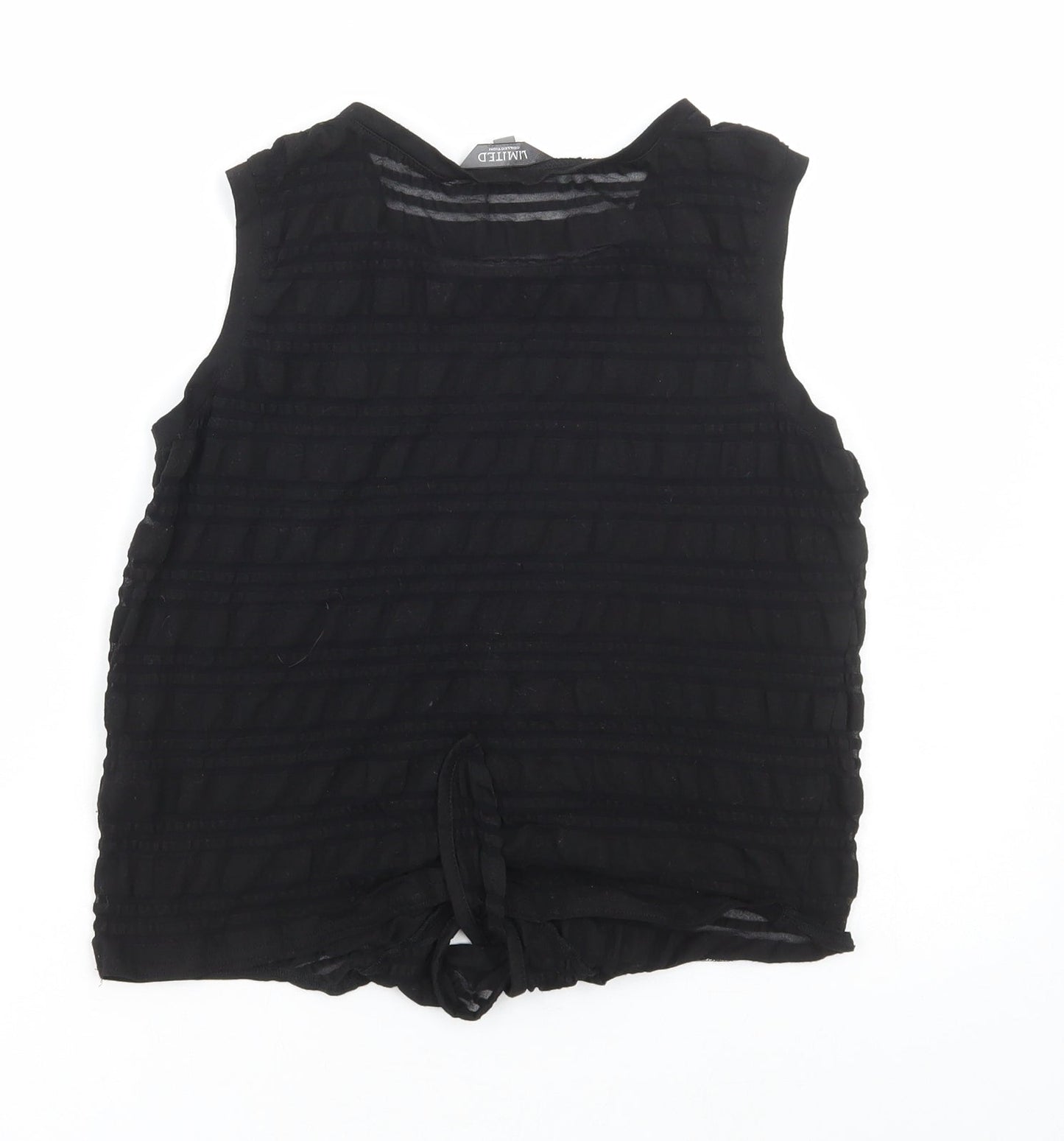 Limited Collection Womens Black Polyester Basic Tank Size 14 Round Neck
