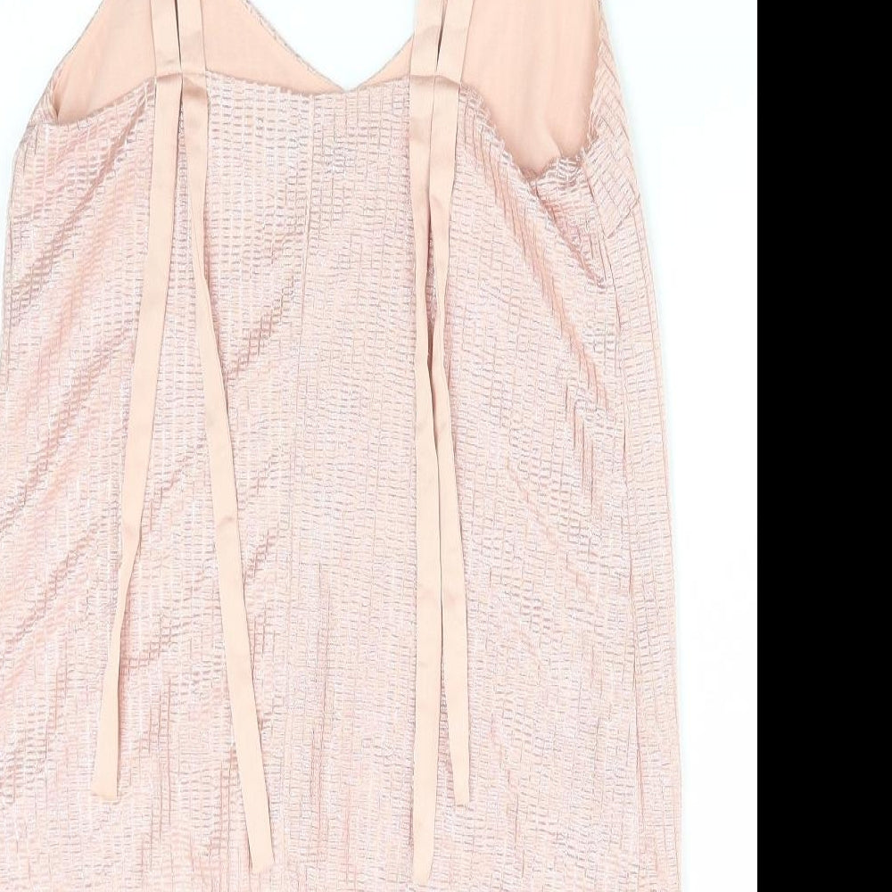 NEXT Womens Pink Geometric Polyester Camisole Tank Size 6 V-Neck