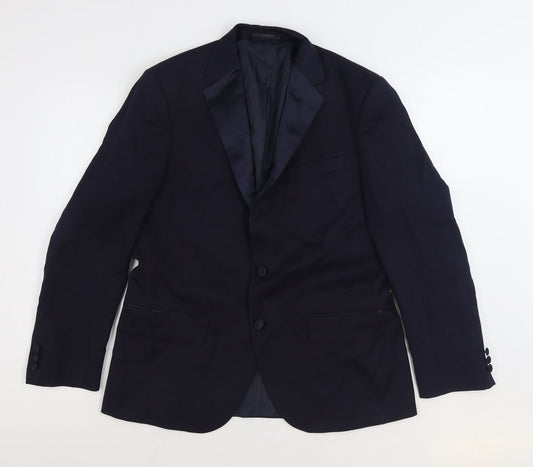 Marks and Spencer Mens Blue Polyester Jacket Suit Jacket Size 38