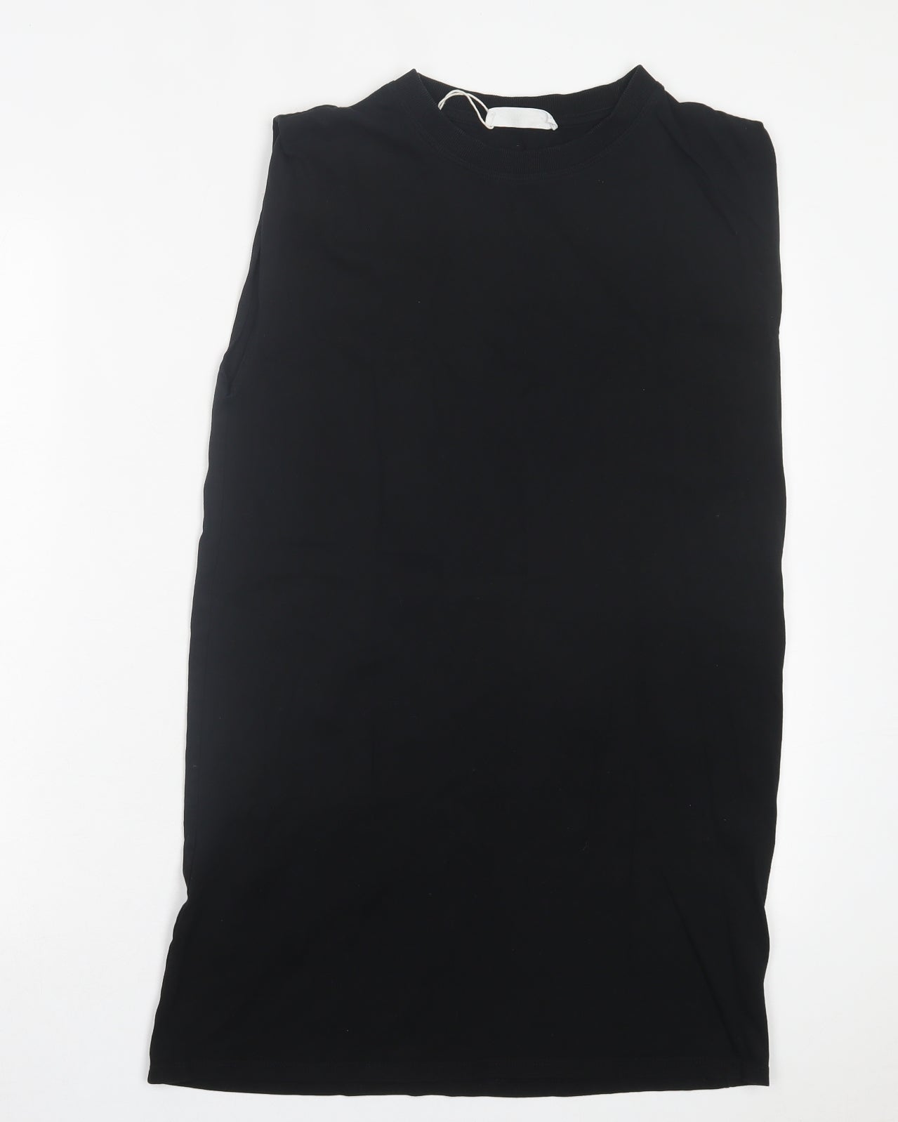 Mango Womens Black Polyester Tank Dress Size XS Crew Neck Pullover