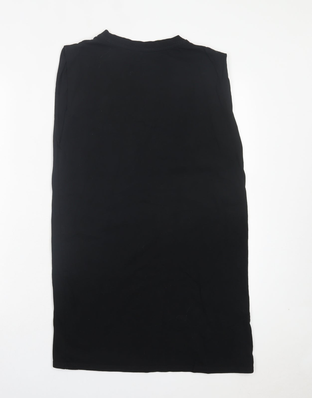 Mango Womens Black Polyester Tank Dress Size XS Crew Neck Pullover