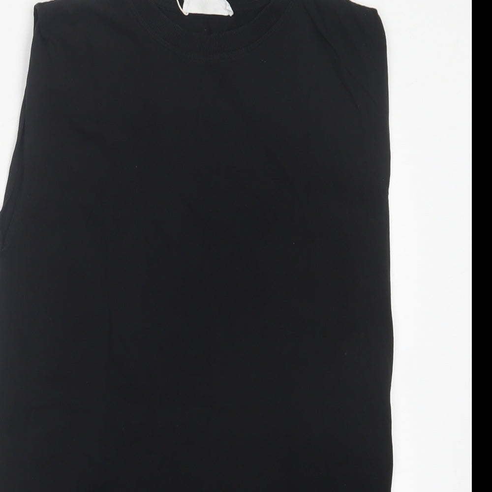 Mango Womens Black Polyester Tank Dress Size XS Crew Neck Pullover