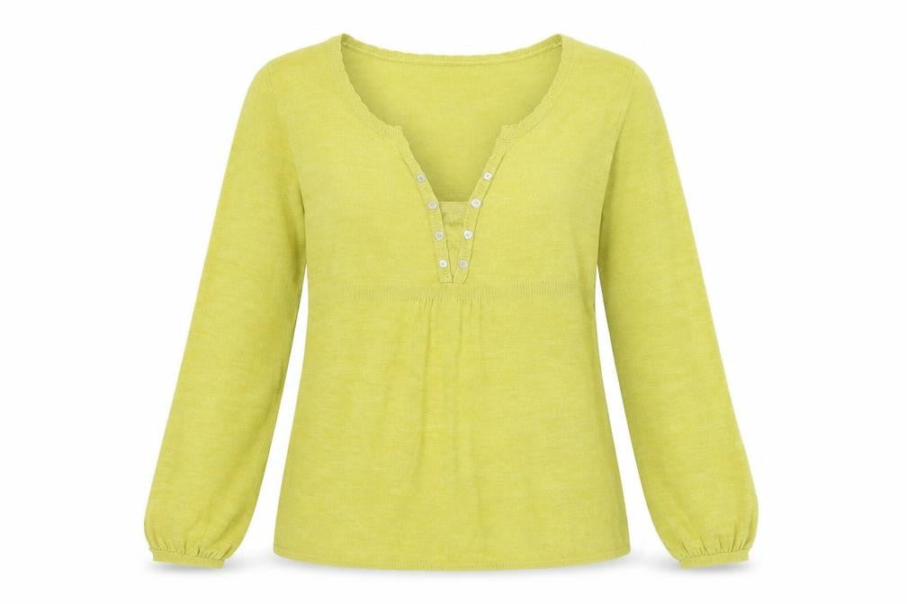 Per Una Womens Green Acrylic Basic Blouse Size 14 V-Neck