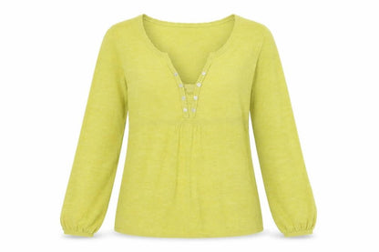 Per Una Womens Green Acrylic Basic Blouse Size 14 V-Neck