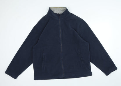 Preloved Essentials Mens Blue Jacket Size L Zip - Front