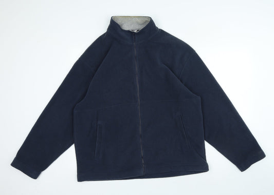 Essentials Mens Blue Jacket Size L Zip