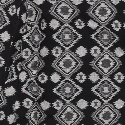 Preloved NEXT Womens Black Geometric Polyester Cardigan Jumper Size 12 - Label