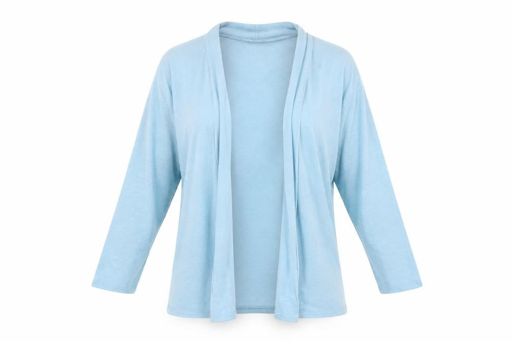 Preworn Womens Blue V-Neck Lyocell Cardigan Jumper Size L
