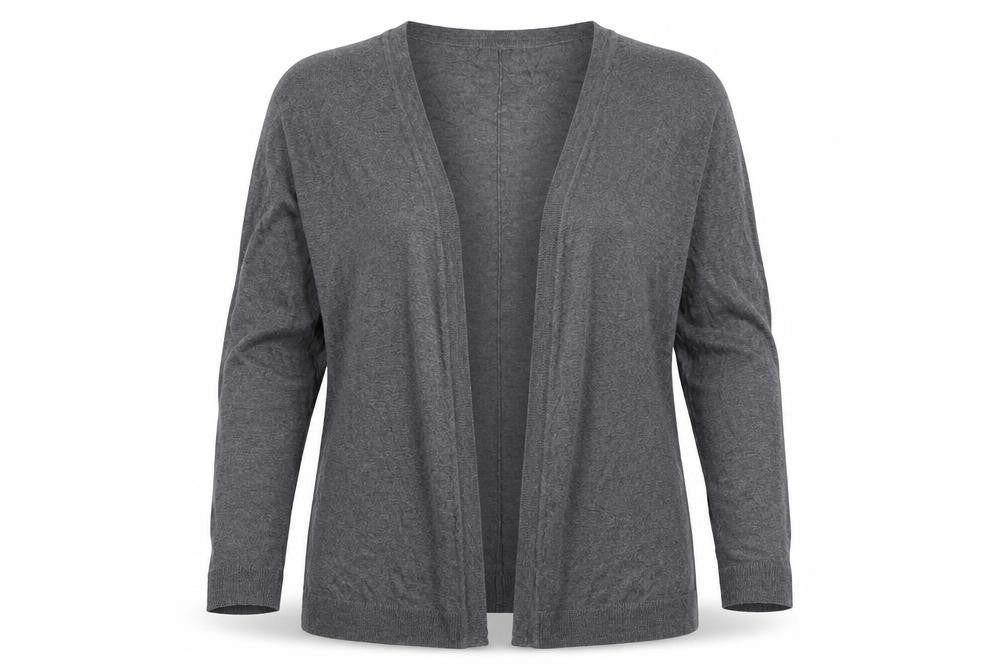 H&M Womens Grey V-Neck Viscose Cardigan Jumper Size M