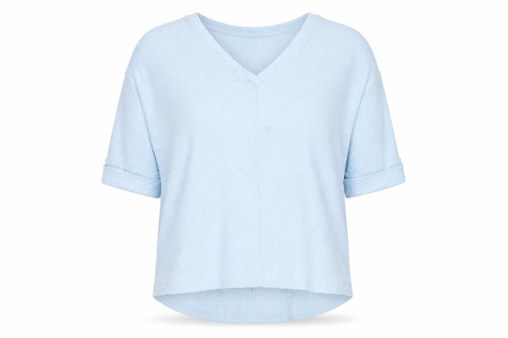 TU Womens Blue V-Neck Viscose Pullover Jumper Size 12
