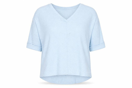 Tu Womens Blue V-Neck Viscose Pullover Jumper Size 12