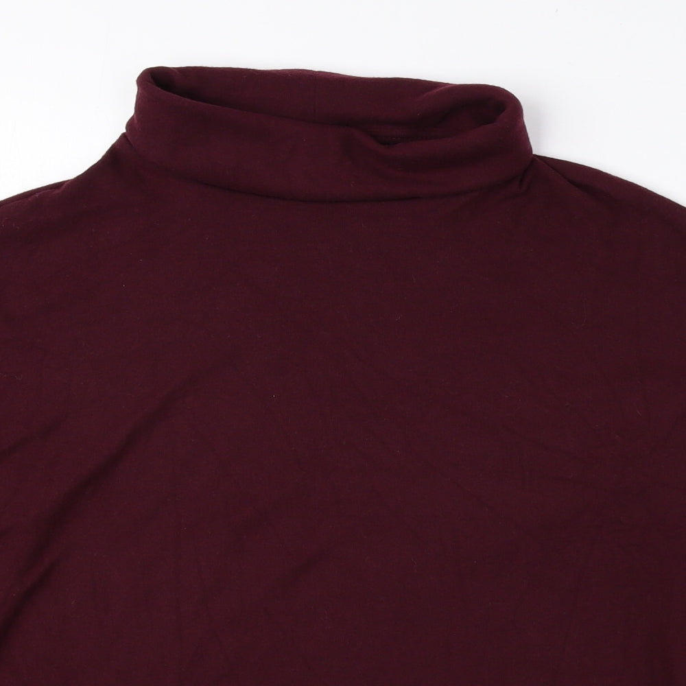 New Look Womens Red Roll Neck Polyester Pullover Jumper Size S