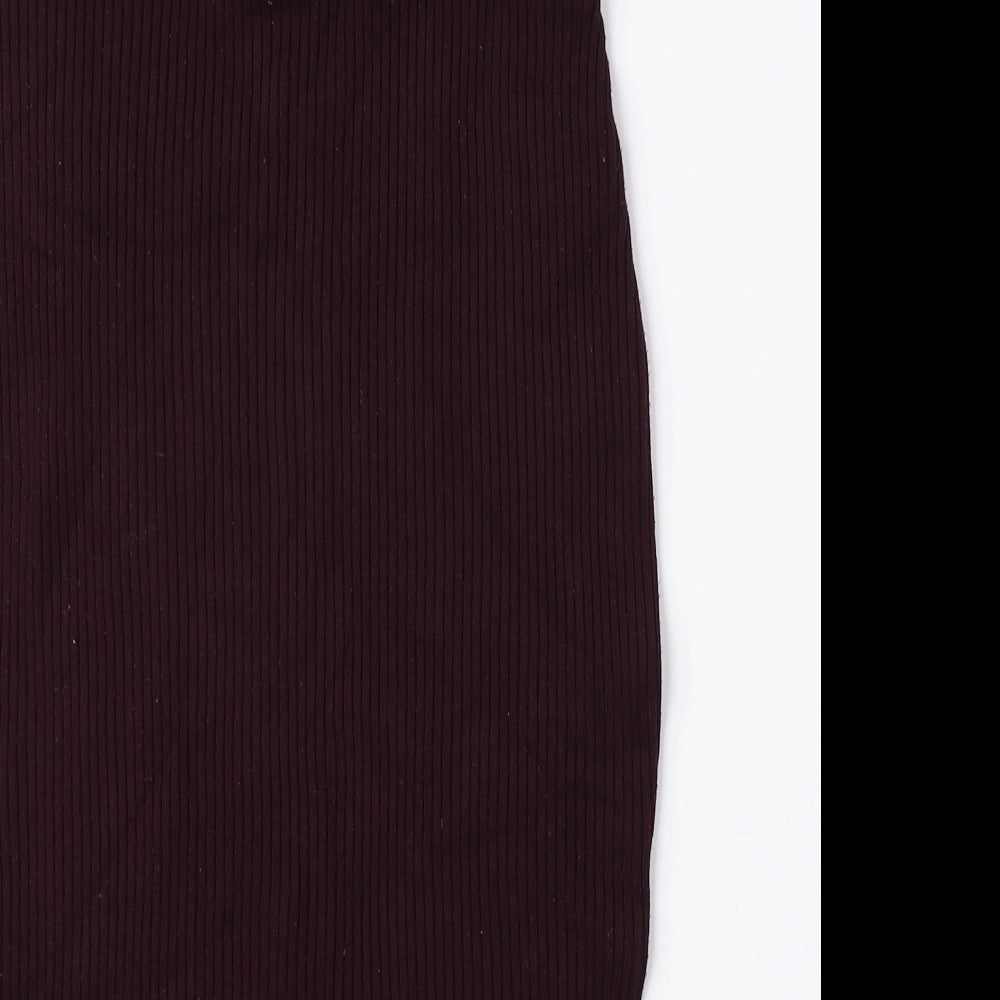 H&M Womens Red Polyester Peasant Skirt Size S