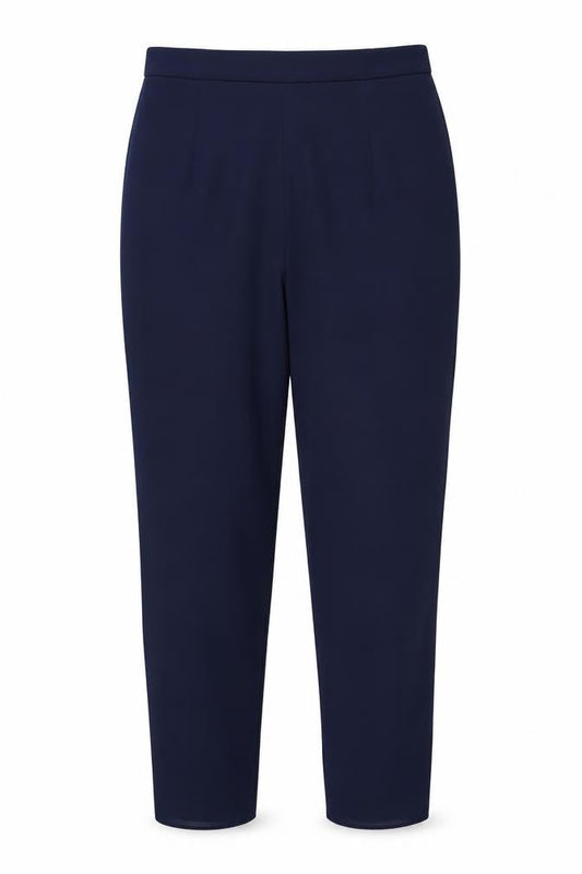 R&M Richards Womens Blue Acetate Trousers Size 12 L26 in Regular Zip