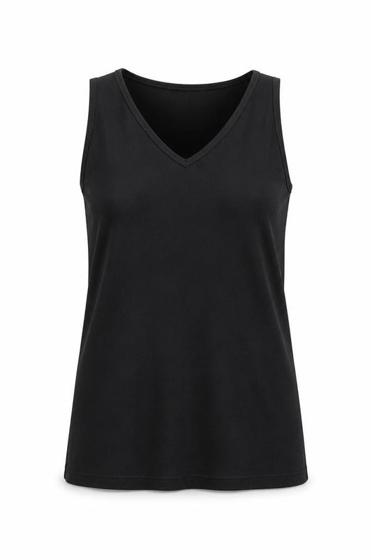 ASOS Womens Black Polyester Basic Tank Size 8 Round Neck