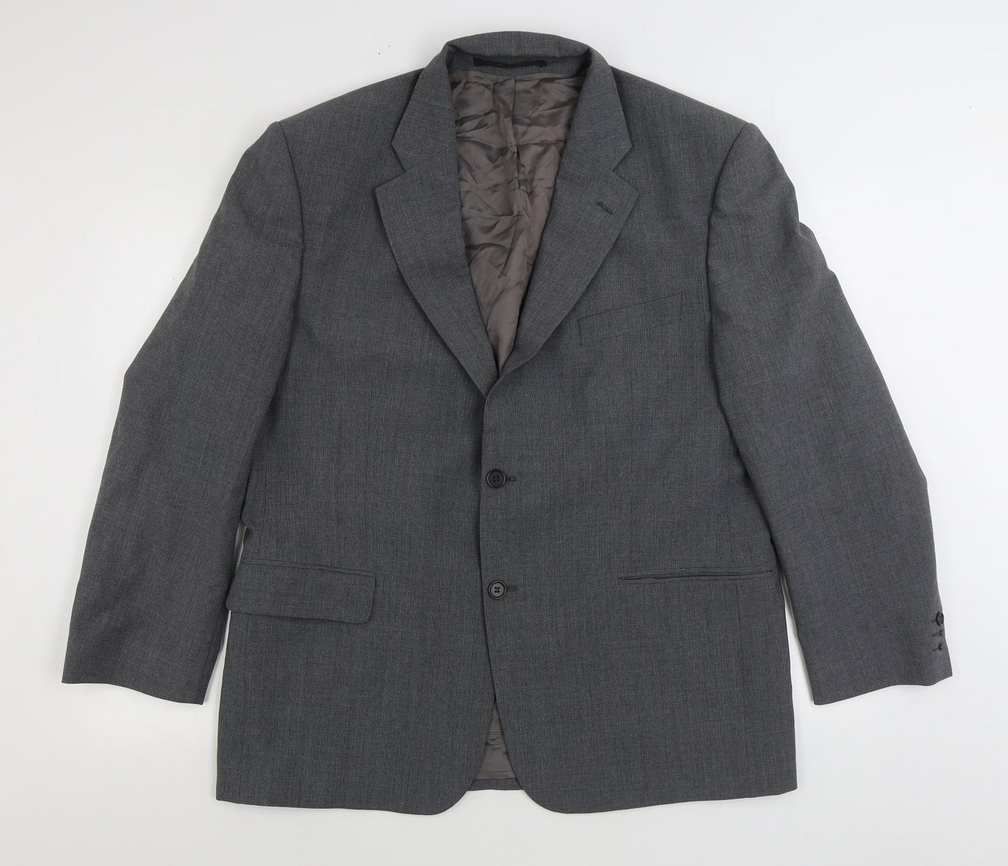 St Michael Mens Grey Wool Jacket Suit Jacket Size 44
