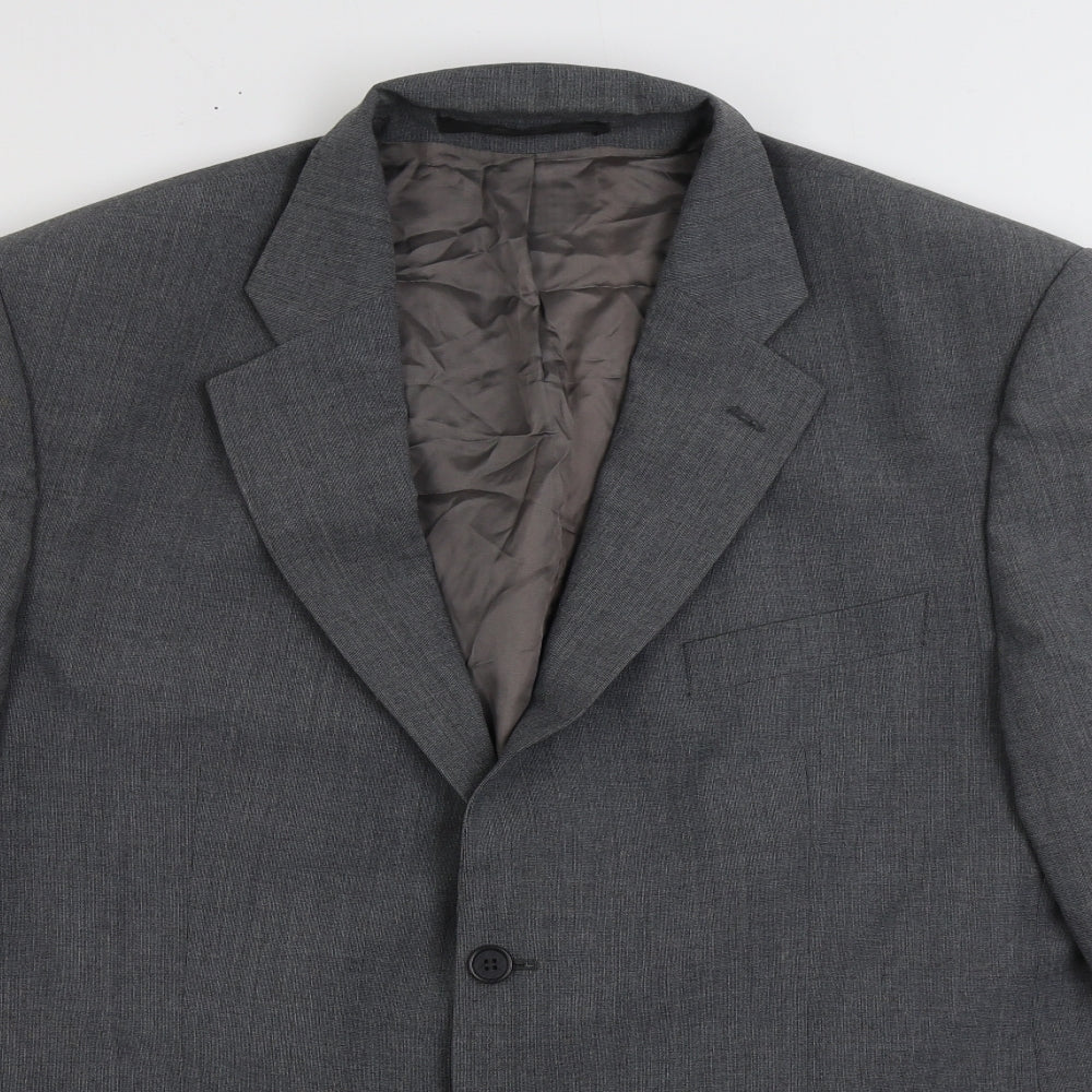 St Michael Mens Grey Wool Jacket Suit Jacket Size 44