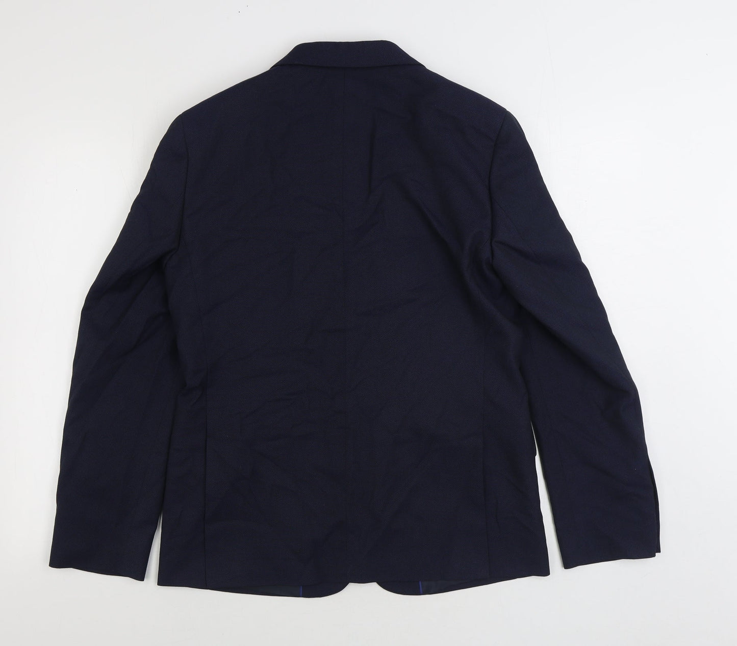 Marks and Spencer Mens Blue Polyester Jacket Suit Jacket Size 38