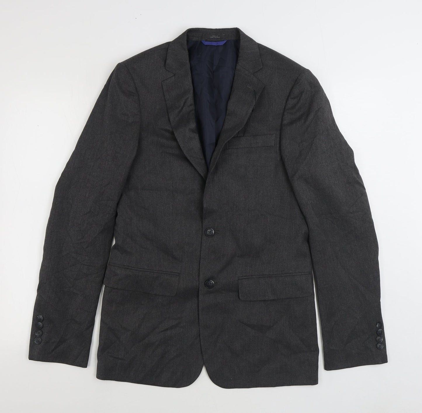 Marks and Spencer Mens Grey Polyester Jacket Suit Jacket Size 36