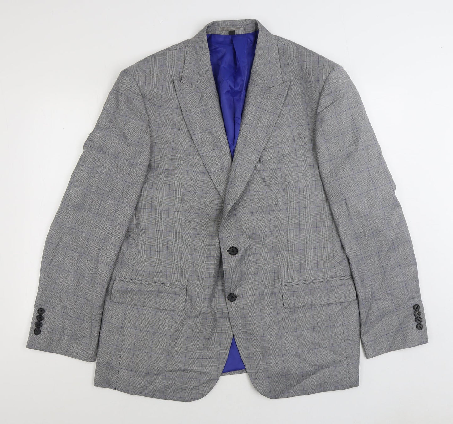 Marks and Spencer Mens Grey Polyester Jacket Suit Jacket Size 44