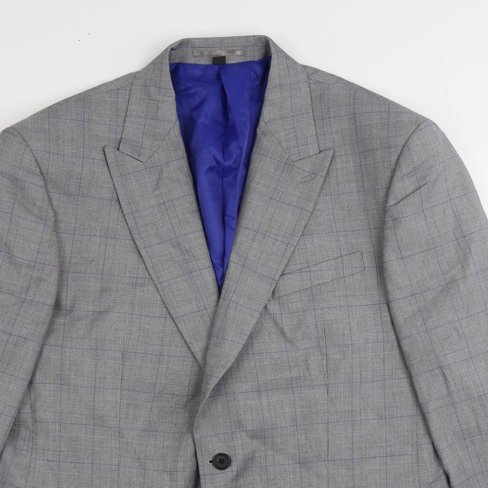 Marks and Spencer Mens Grey Polyester Jacket Suit Jacket Size 44