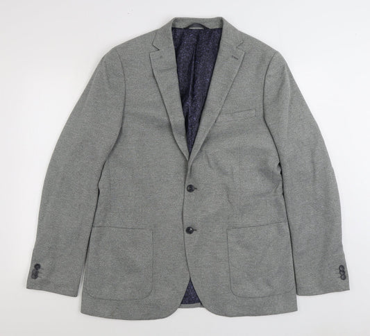 Marks and Spencer Mens Grey Polyester Jacket Suit Jacket Size 42