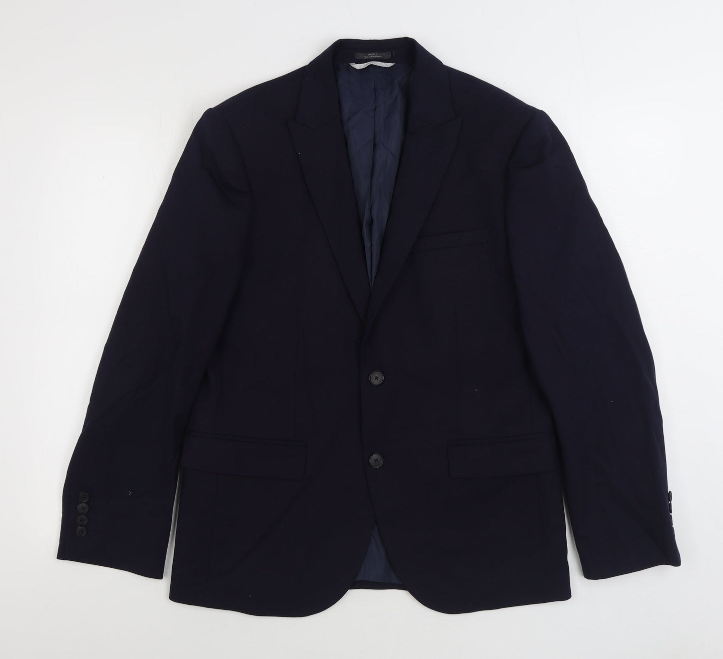 Marks and Spencer Mens Blue Polyester Jacket Suit Jacket Size 40
