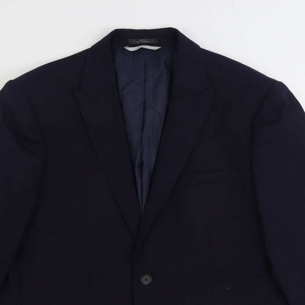 Marks and Spencer Mens Blue Polyester Jacket Suit Jacket Size 40