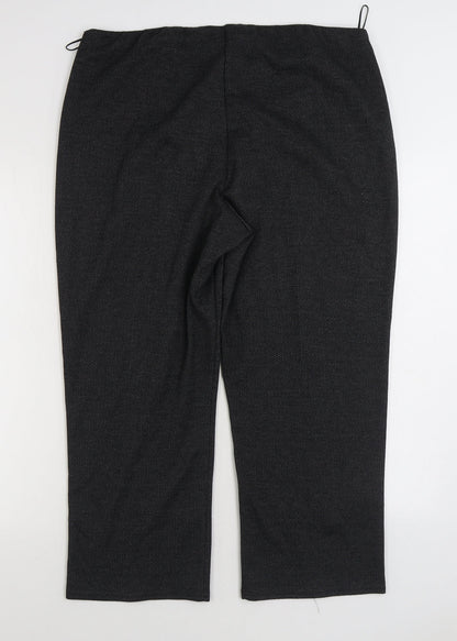 Bonmarché Womens Grey Polyester Trousers Size 18 L25 in Regular