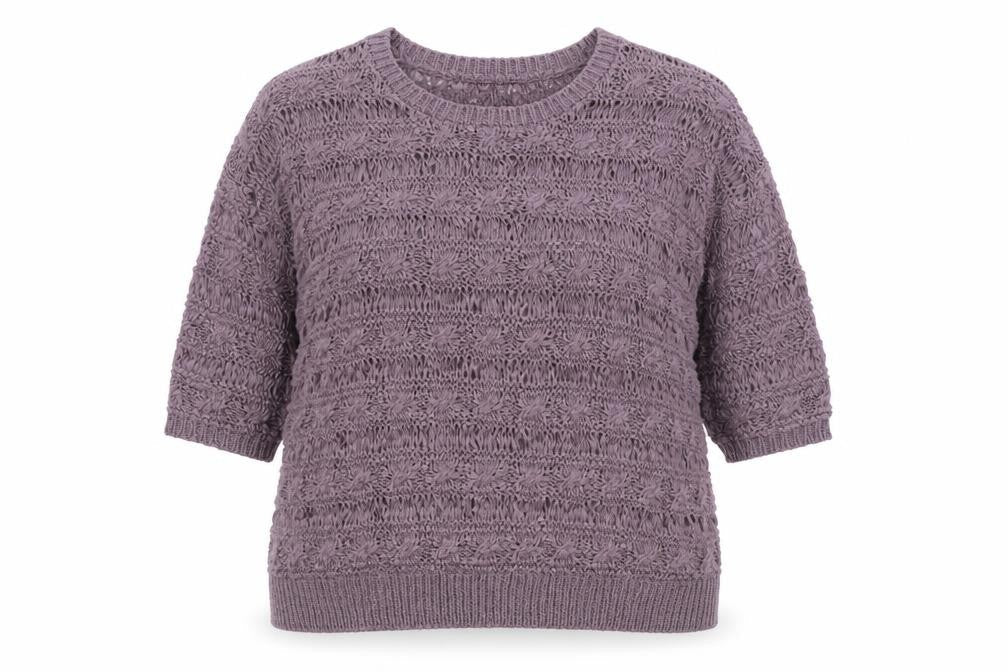Papaya Womens Purple Round Neck Acrylic Pullover Jumper Size 14