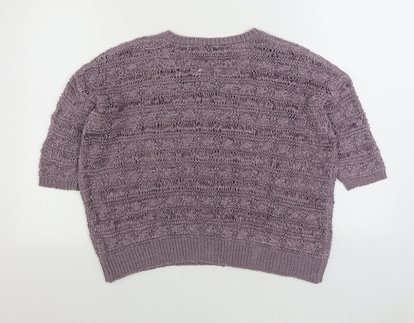 Papaya Womens Purple Round Neck Acrylic Pullover Jumper Size 14