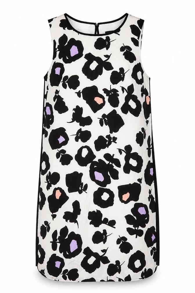 Oasis Womens Multicoloured Floral Polyester Shift Size 10 Round Neck Button