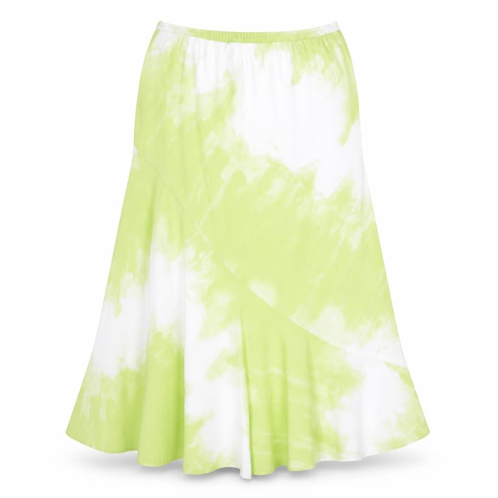 CAVIAR Womens Green Polyester A-Line Skirt Size 10 - Tie Dye