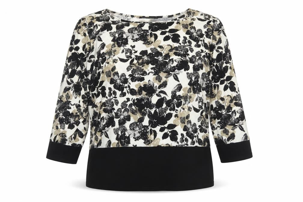 JUST ELEGANCE Womens Multicoloured Floral Polyester Basic Blouse Size 20 Round Neck