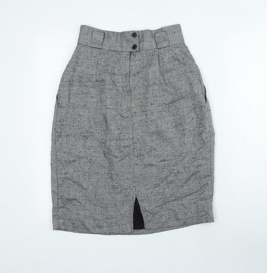 Briggs Womens Grey Polyester Mini Skirt Size 8 Zip