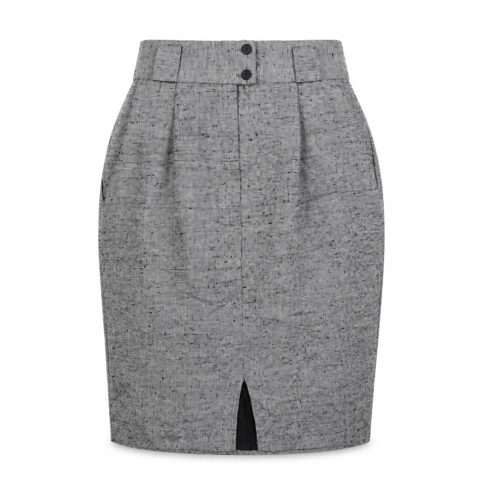 Briggs Womens Grey Polyester Mini Skirt Size 8 Zip