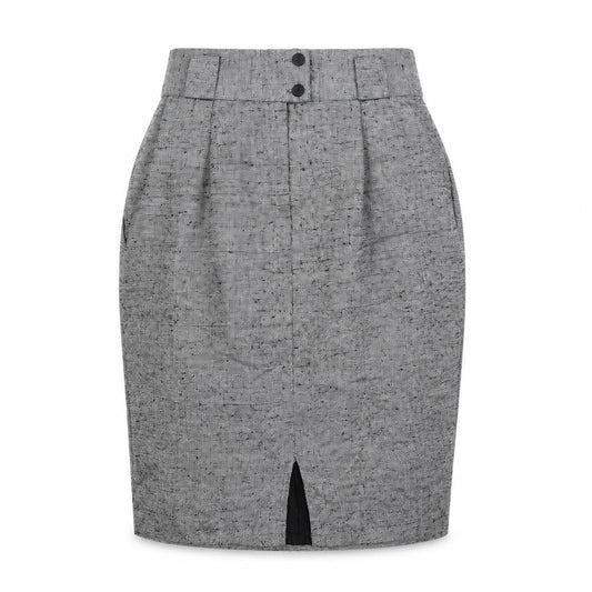 Briggs Womens Grey Polyester Mini Skirt Size 8 Zip