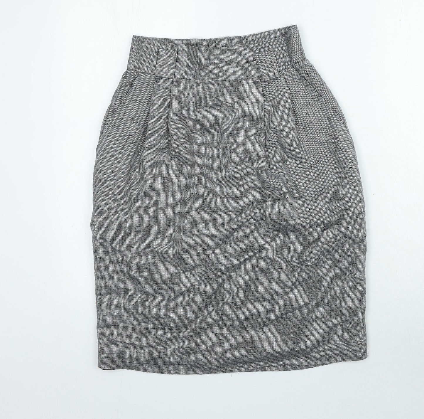 Briggs Womens Grey Polyester Mini Skirt Size 8 Zip