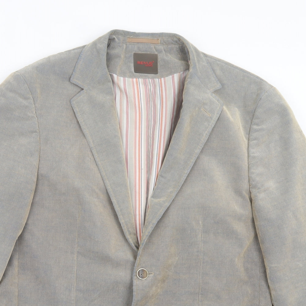 REMUS Mens Green Polyester Jacket Suit Jacket Size 40