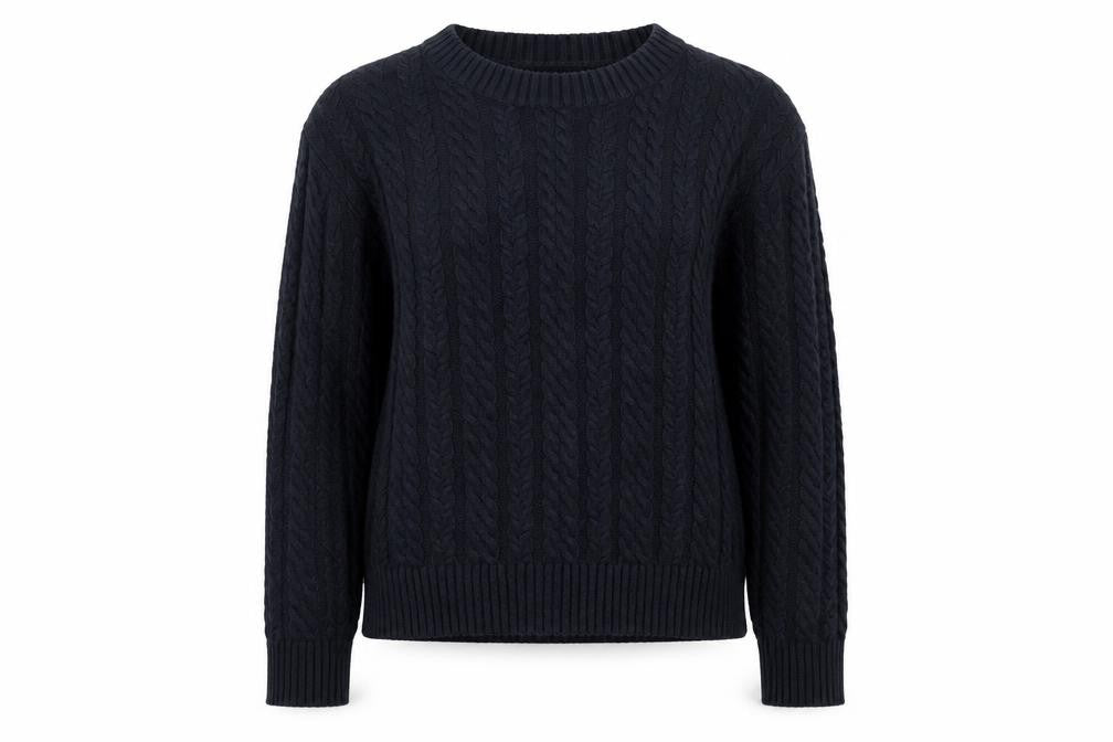 H&M Womens Blue Crew Neck Acrylic Pullover Jumper Size M