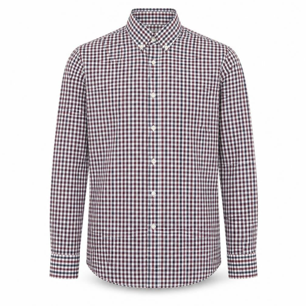 NEXT Mens Red Plaid Cotton Button-Up Size 14.5 Collared Button