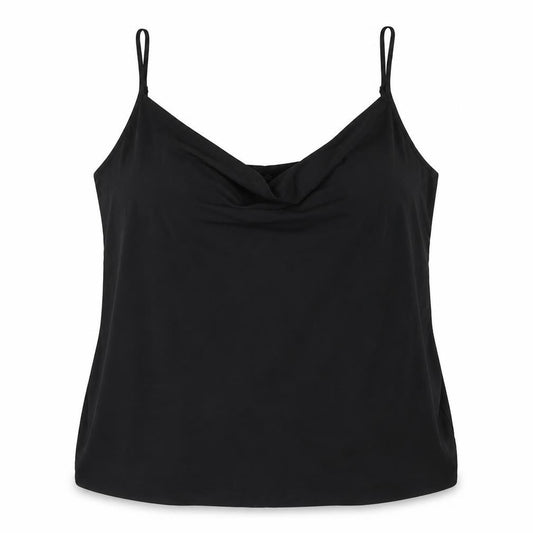 Boohoo Womens Black Polyester Basic Tank Size 20 Cowl Neck